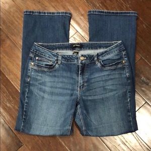 WHBM contour boot leg jean size 12 short